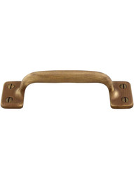 4 3/8-Inch On Center Solid Brass Handle in Antique Brass.